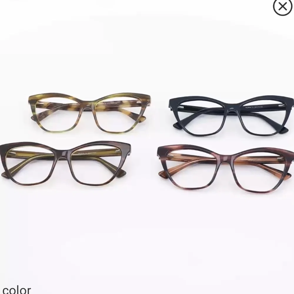 Clear cateye shape glasses for fashion